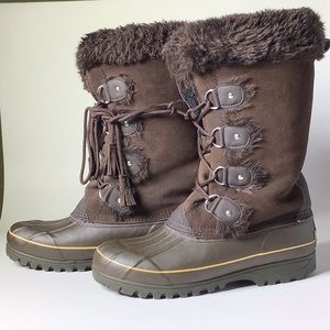 NWOT Size 10M Khombu Brown & Black Snow Boots